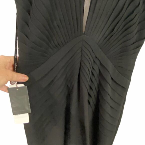 Sue Wong Black Beaded Sleeveless Cocktail Dress Size 6 - Picture 9 of 16